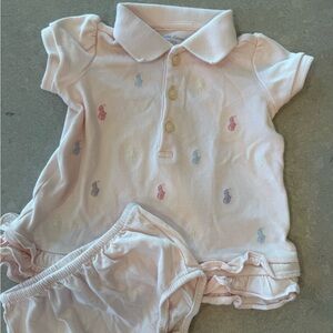 Ralph Lauren Soft Pink Baby Outfit